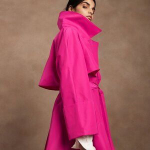 NWT Banana Republic Peony Pink Women's Rain Coat Opera Coat